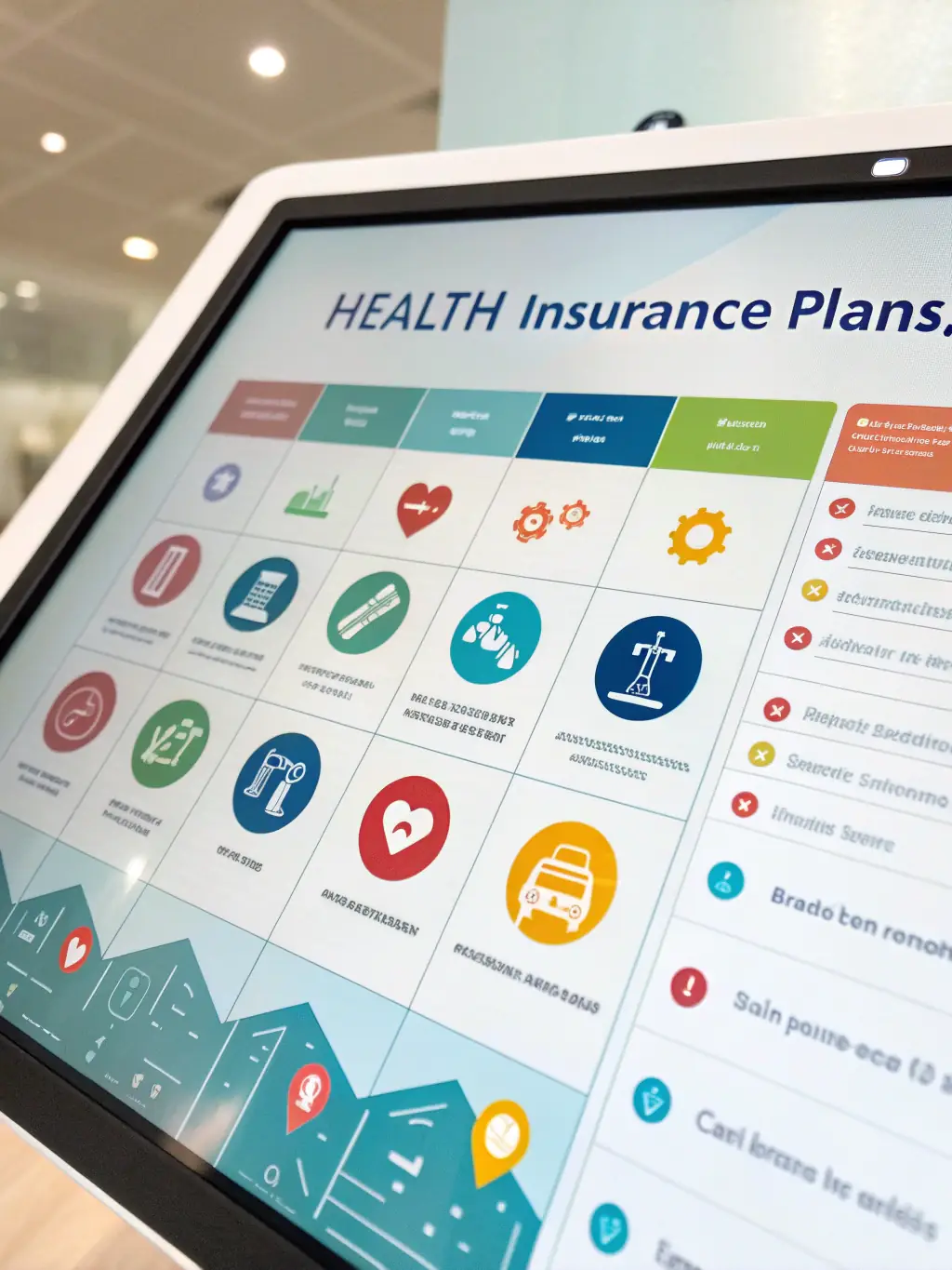 A clear and concise infographic illustrating the different types of health insurance plans offered by USP Consultoria, highlighting their key benefits and coverage options.